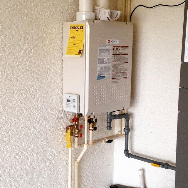tankless water heater installation